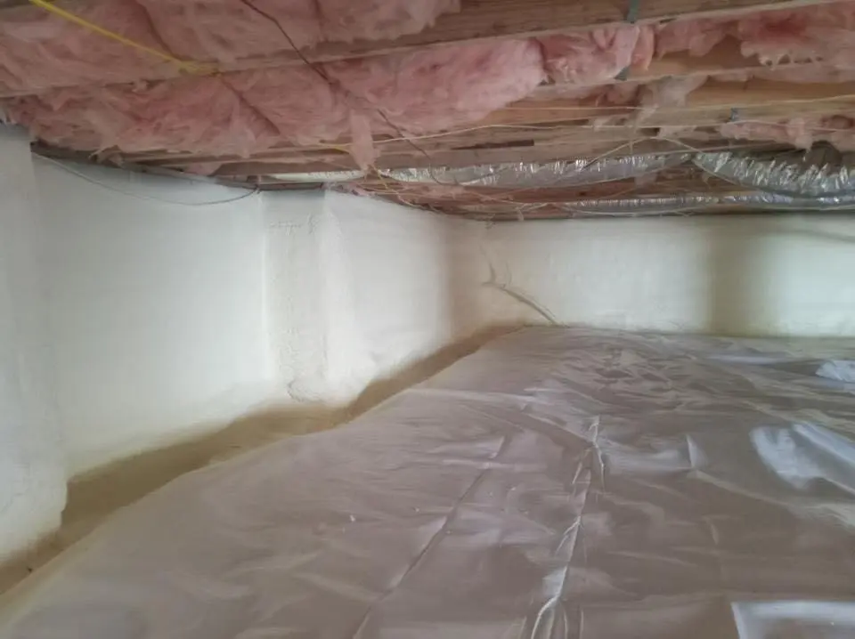 Crawl space encapsulation with closed-cell spray foam for Attic Insulation in Warren
